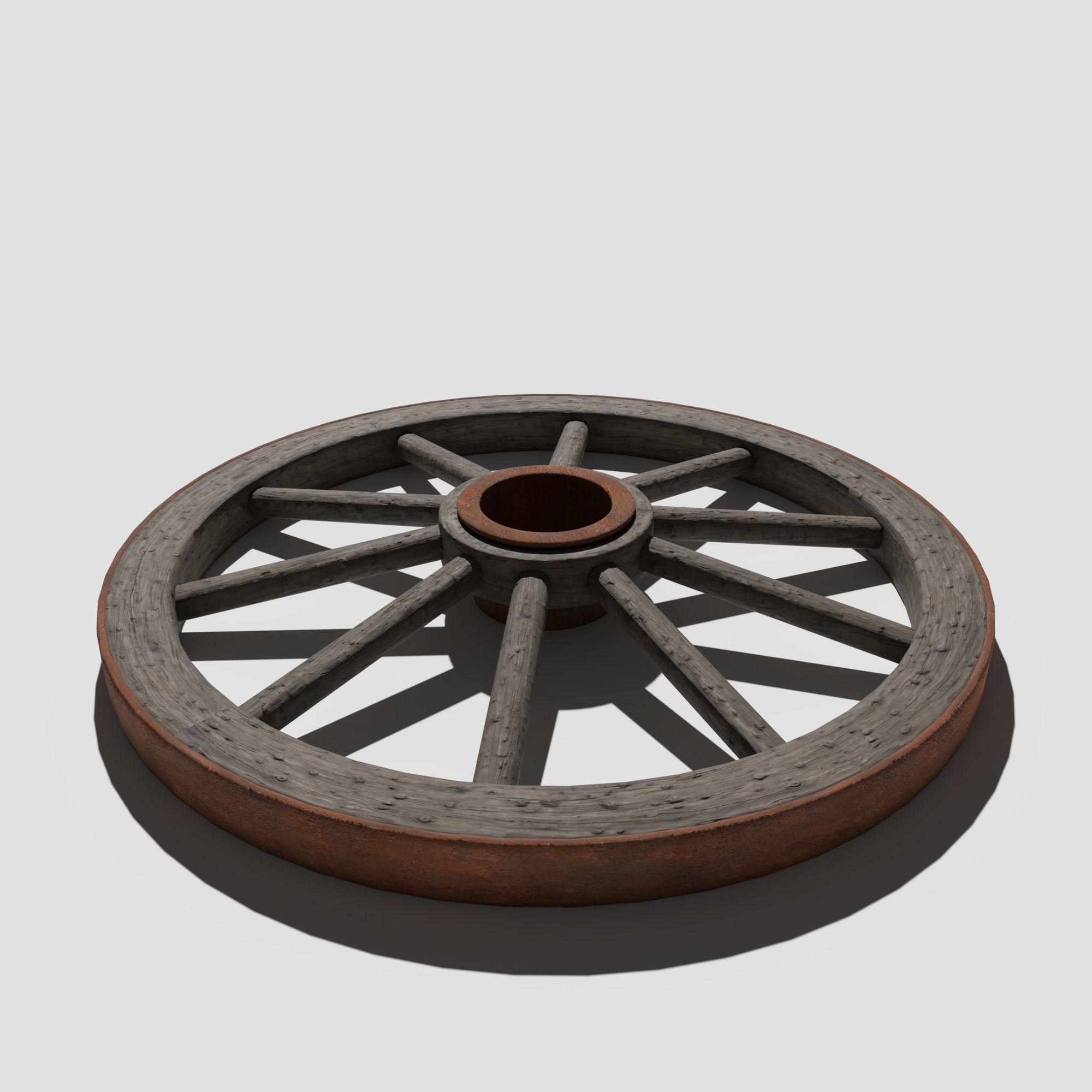 Cart Wheel 3D model_8