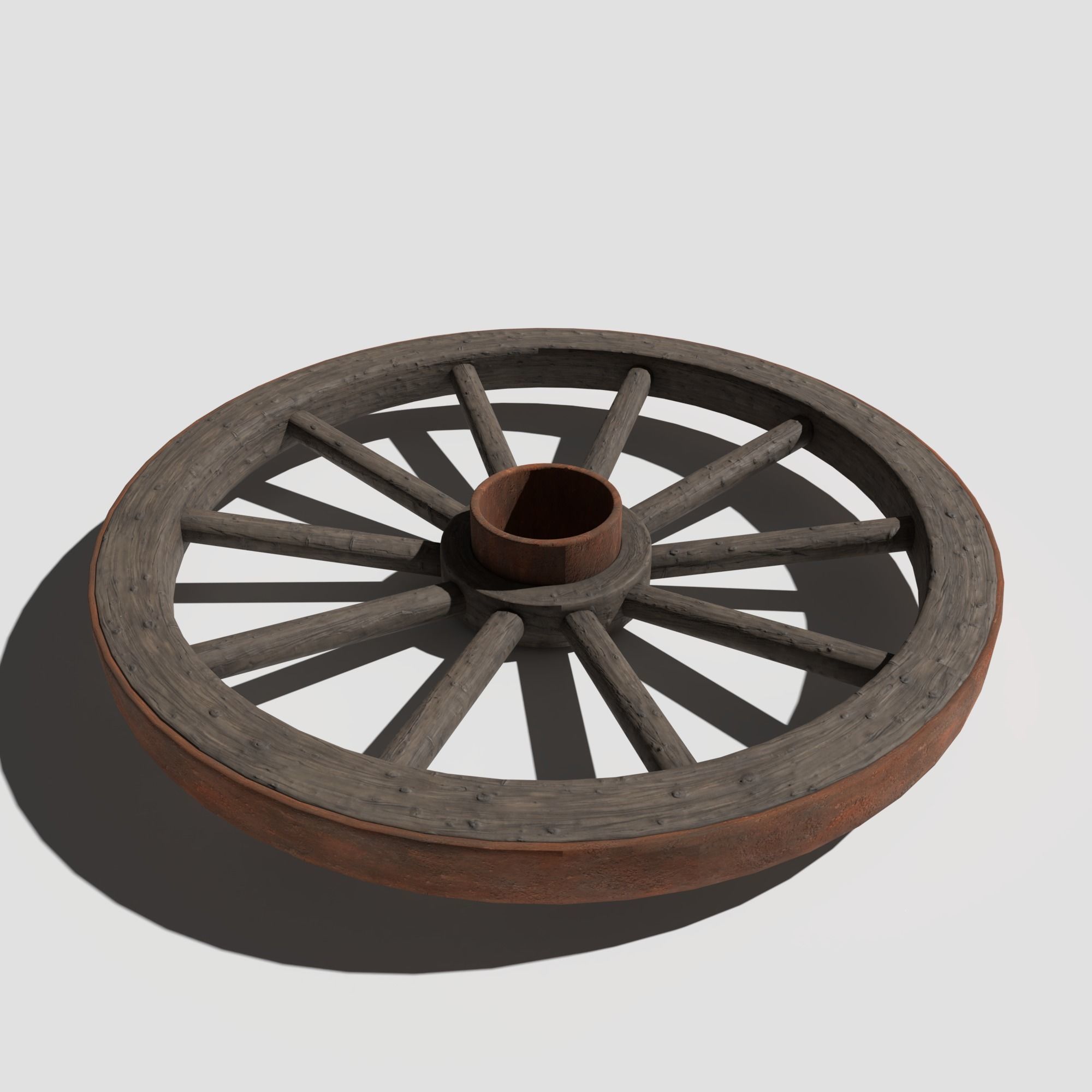 Cart Wheel 3D model_3