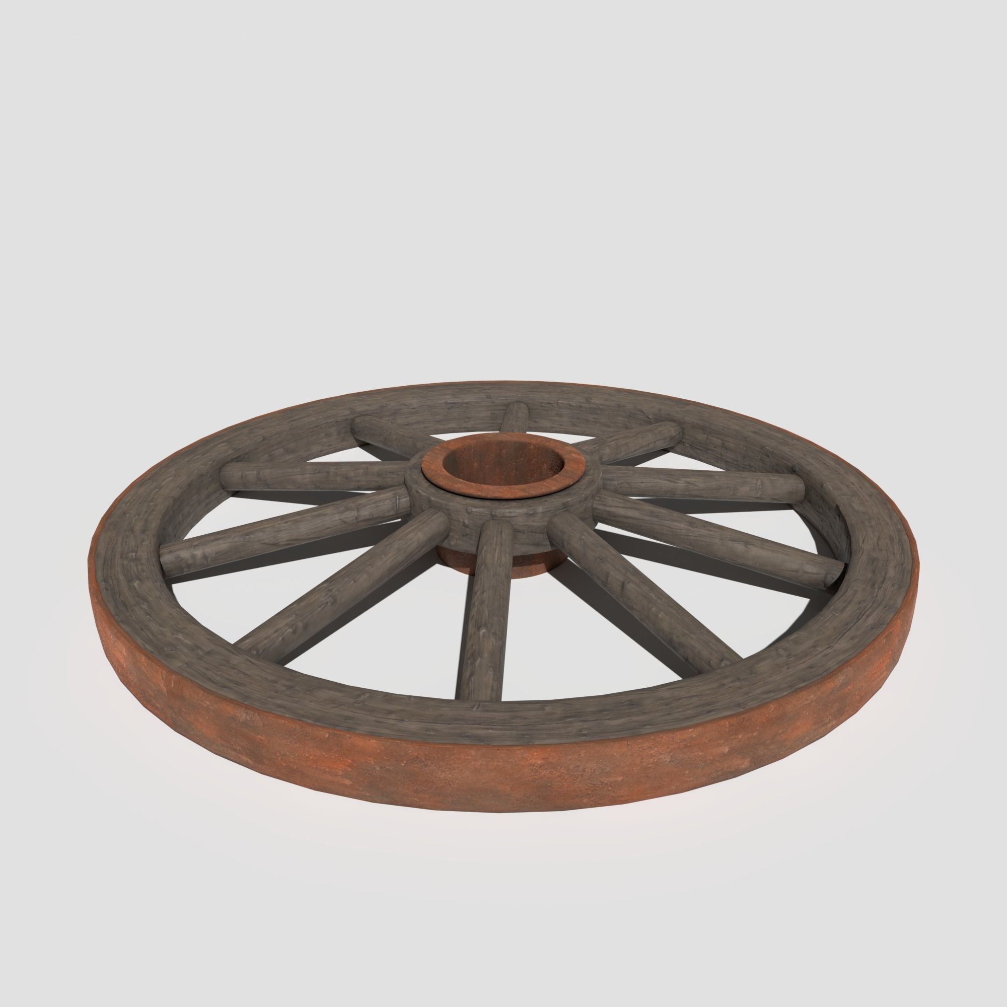 Cart Wheel 3D model_6