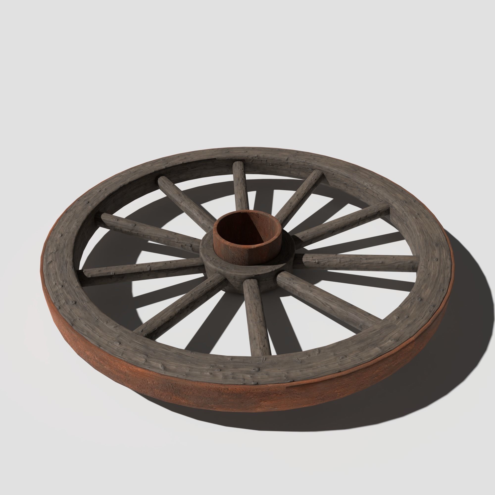 Cart Wheel 3D model_1