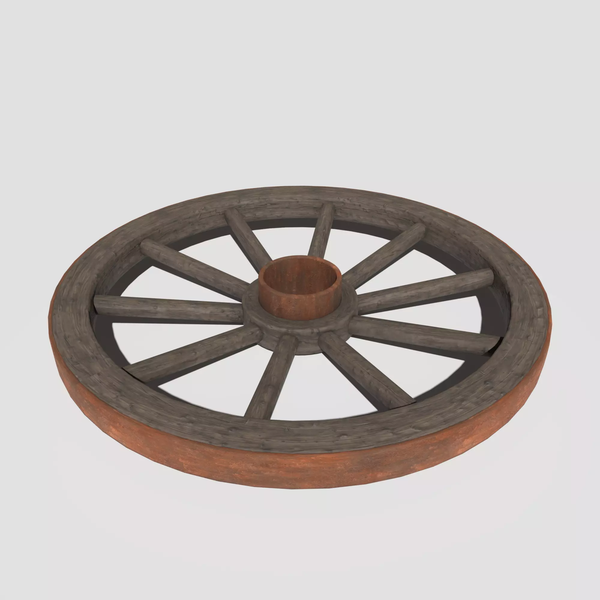 Cart Wheel 3D model_0