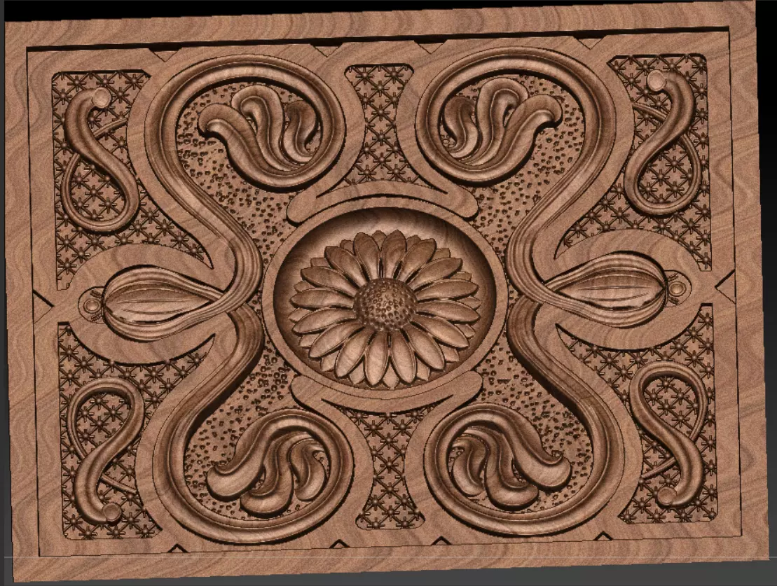 Decorative panel STL 3D print model_0