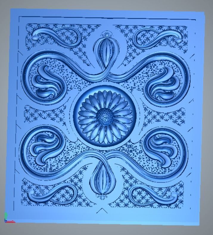 Decorative panel STL 3D print model_2