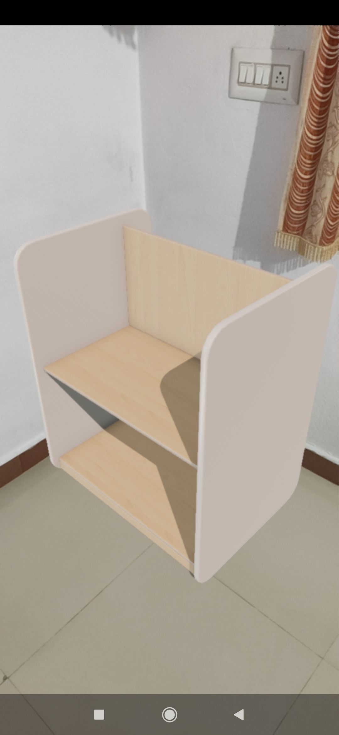 Medium Shelf White Low-poly 3D model_5