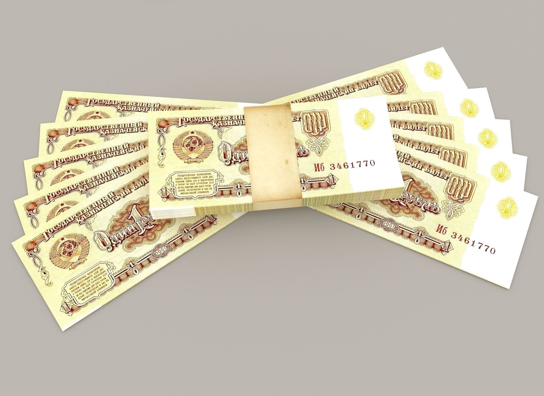 USSR rubles 3D model_6