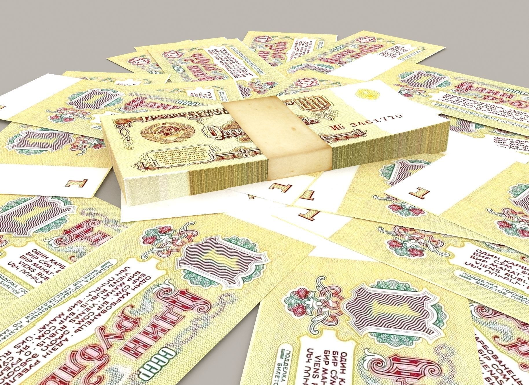 USSR rubles 3D model_3