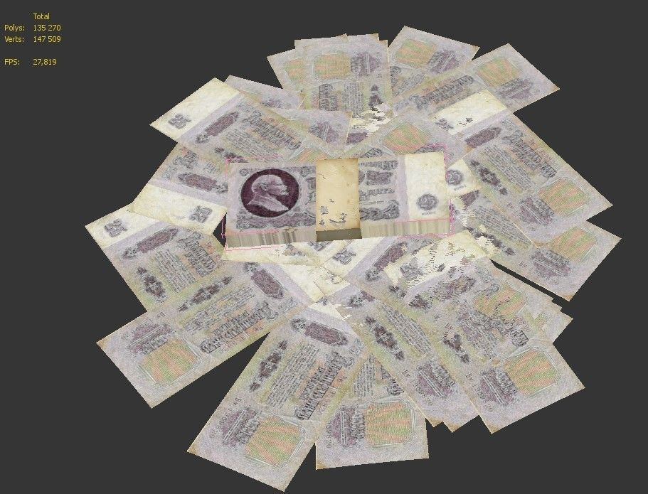 USSR rubles 3D model_13