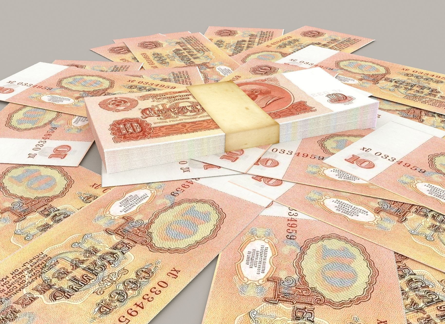 USSR rubles 3D model_2