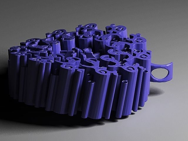 Mandala Pendant 3D print model_1