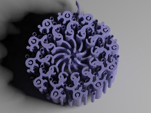 Mandala Pendant 3D print model_0