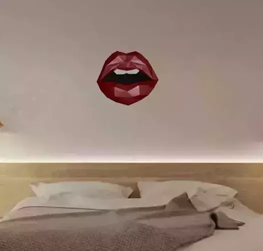 lips papercraft template