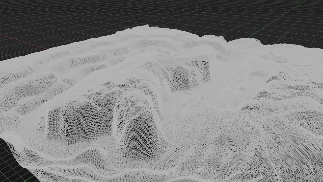 Circular road for the game landscape 3D model_4