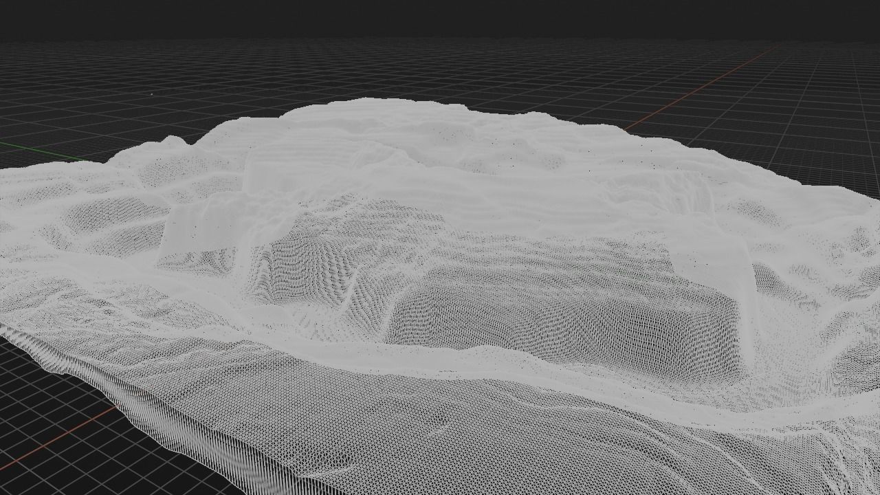 Circular road for the game landscape 3D model_5