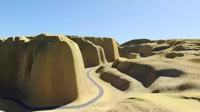 Circular road for the game landscape