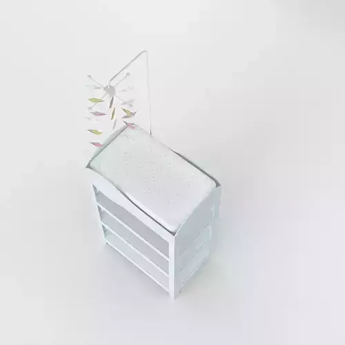 Baby Changing Table - Stand and baby mobile 3D model