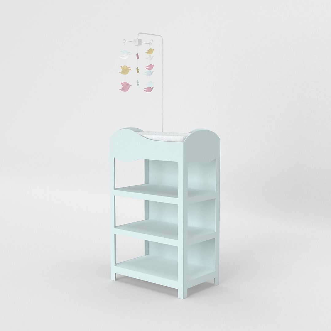Baby Changing Table - Stand and baby mobile 3D model_1