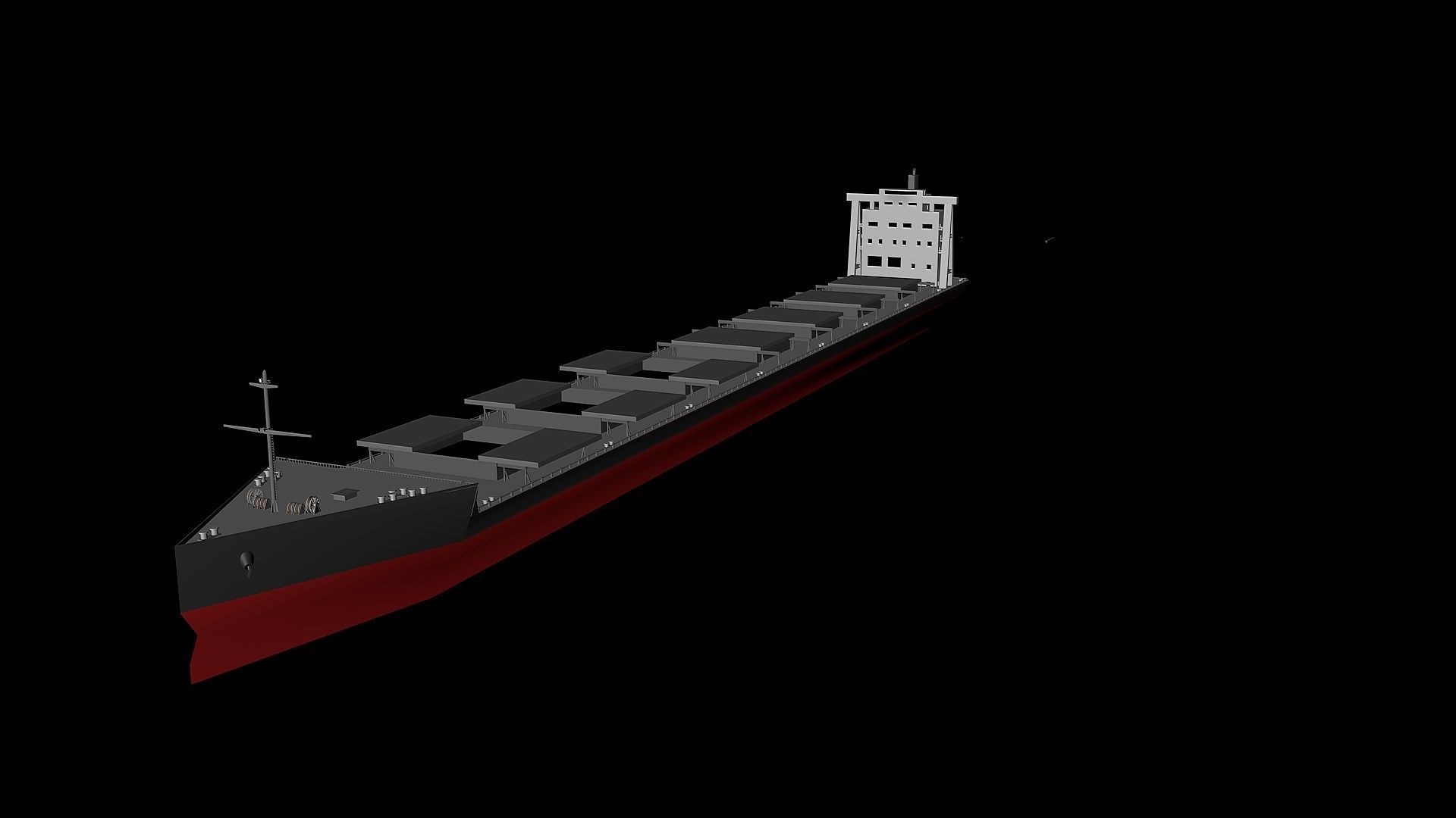 Cargo Ship  Low-poly 3D model_1