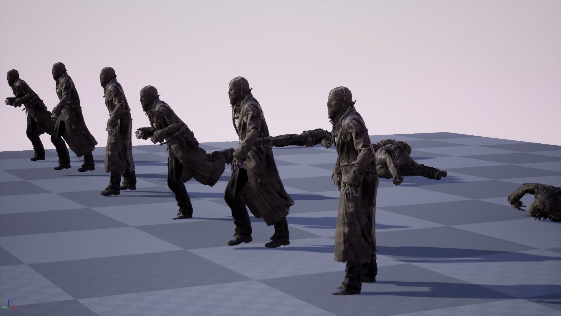 Scary scarecrow Low-poly 3D model_6