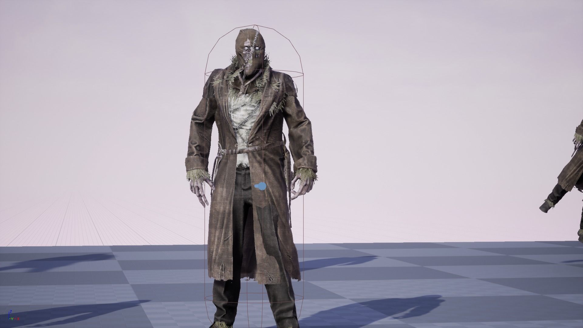 Scary scarecrow Low-poly 3D model_8