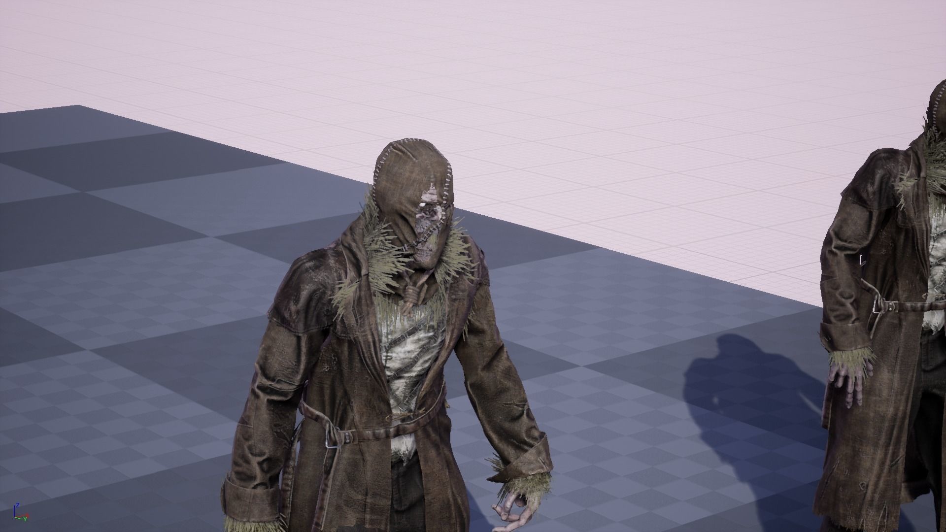 Scary scarecrow Low-poly 3D model_7