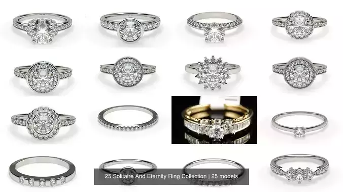 25 Solitaire And Eternity Ring Collection  25 Solitaire And Eternity Ring Collection