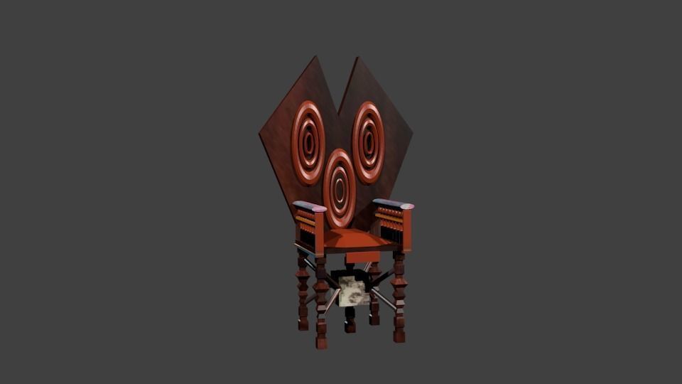 Chair With Tongue 3D model_6