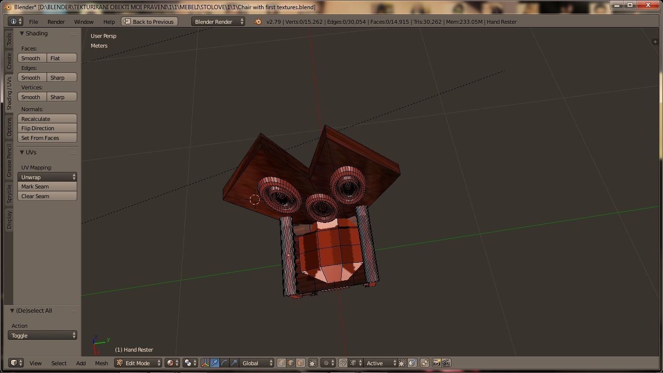 Chair With Tongue 3D model_4