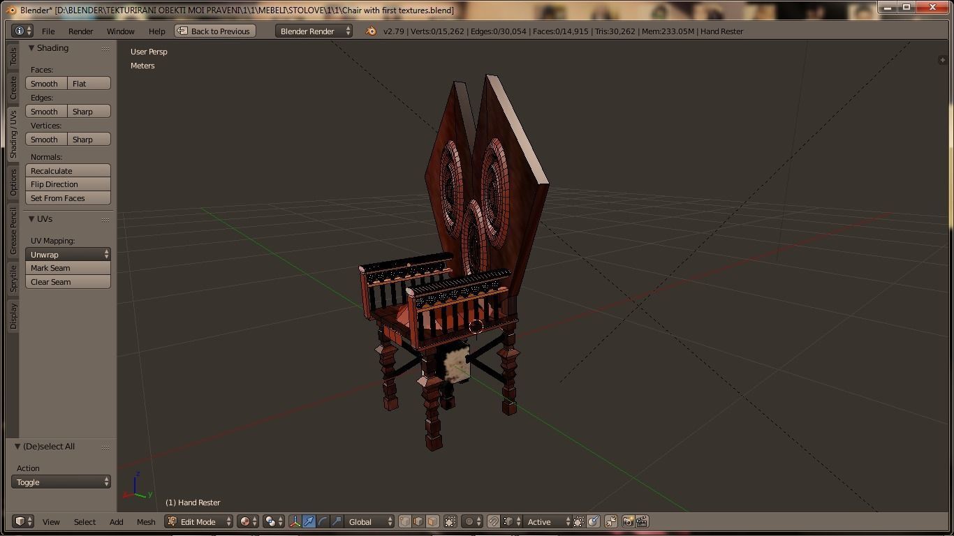 Chair With Tongue 3D model_5