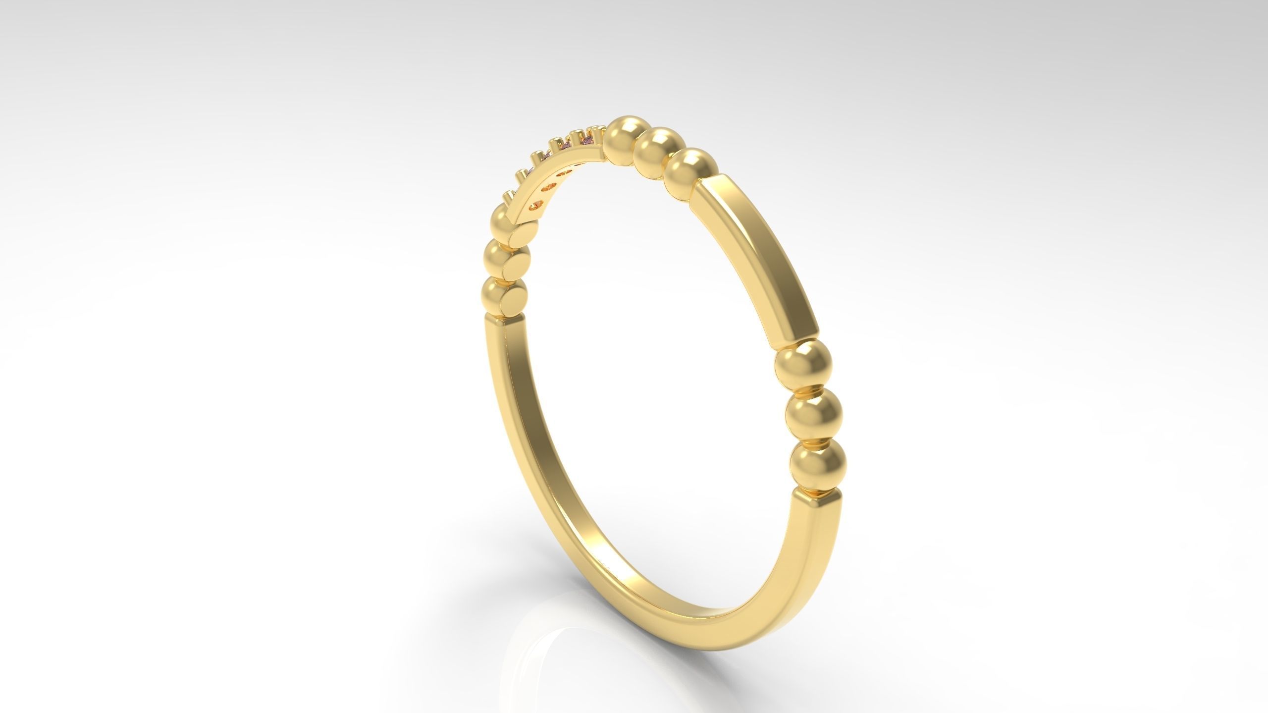 Engagement 1 row ring 13 3D print model_3
