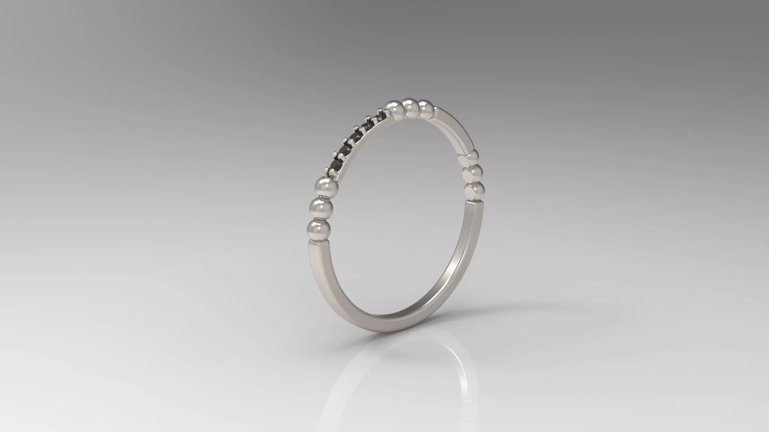Engagement 1 row ring 13 3D print model_0