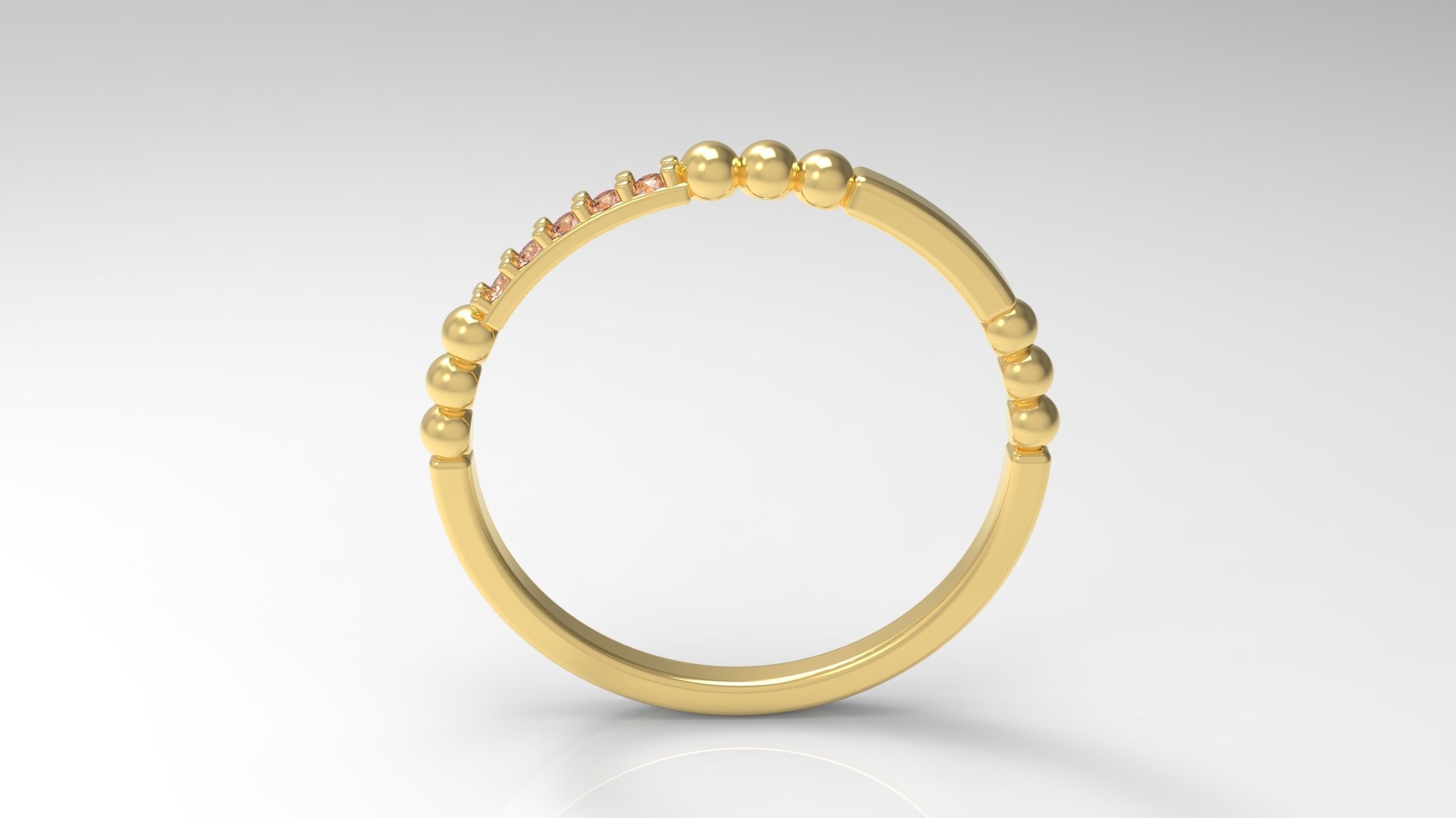 Engagement 1 row ring 13 3D print model_2