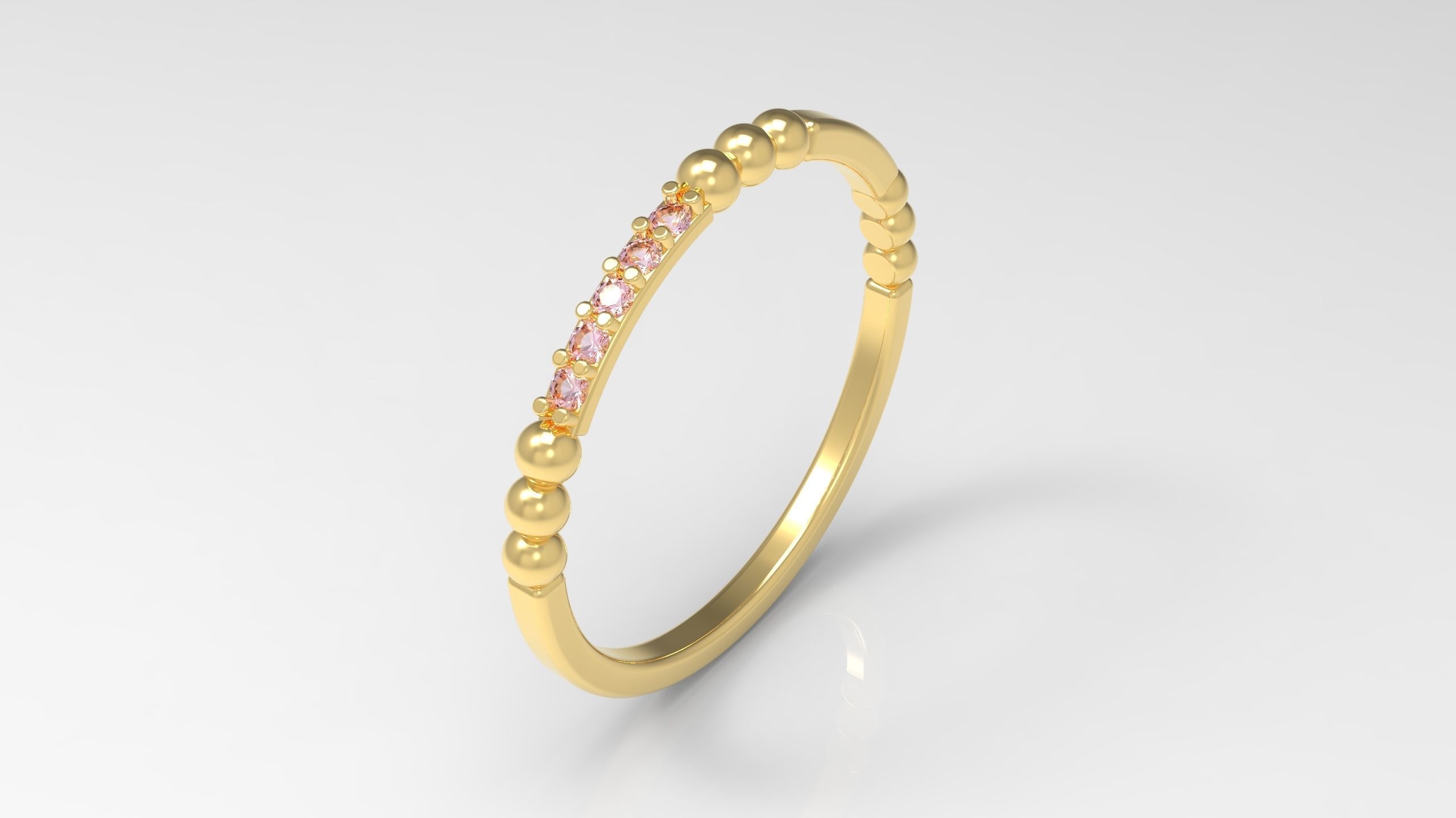 Engagement 1 row ring 13 3D print model_1