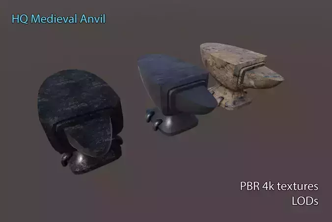 HQ PBR 4K Medieval Anvil