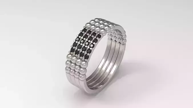 Engagement 4 row ring 16