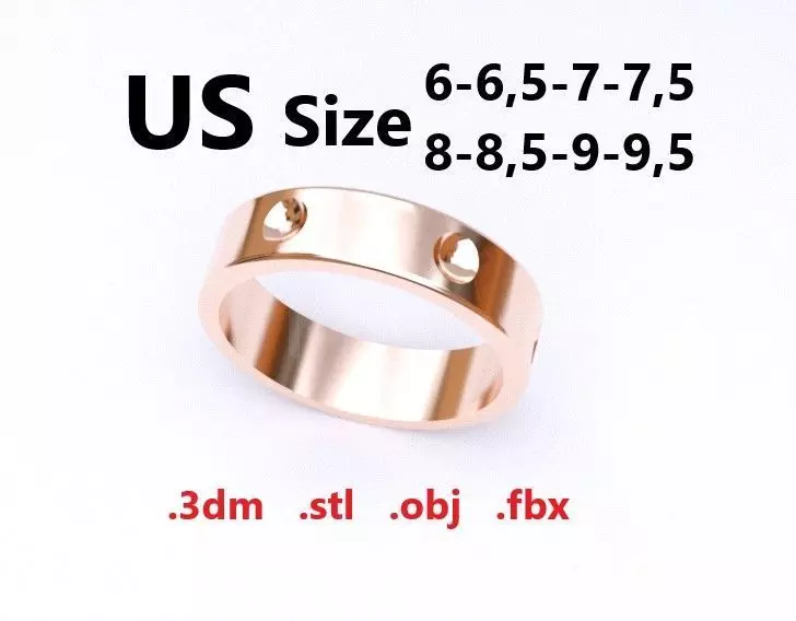 Model 155 Louis Vuitton LV US Size Ring 3D print model