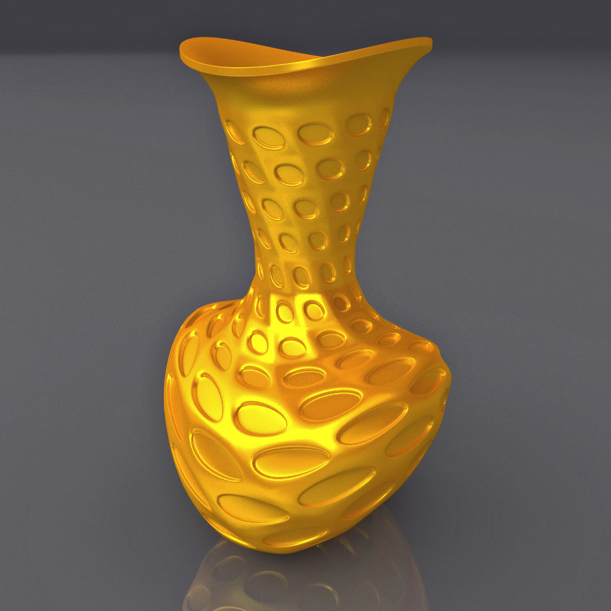 Perforated Surface Vase Design 3D Print Model 3D print model_7