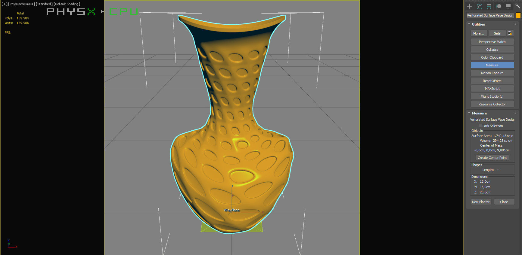 Perforated Surface Vase Design 3D Print Model 3D print model_2