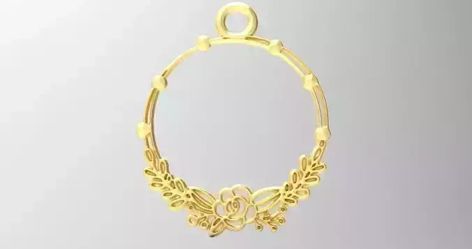 Flower pendant - earrings 