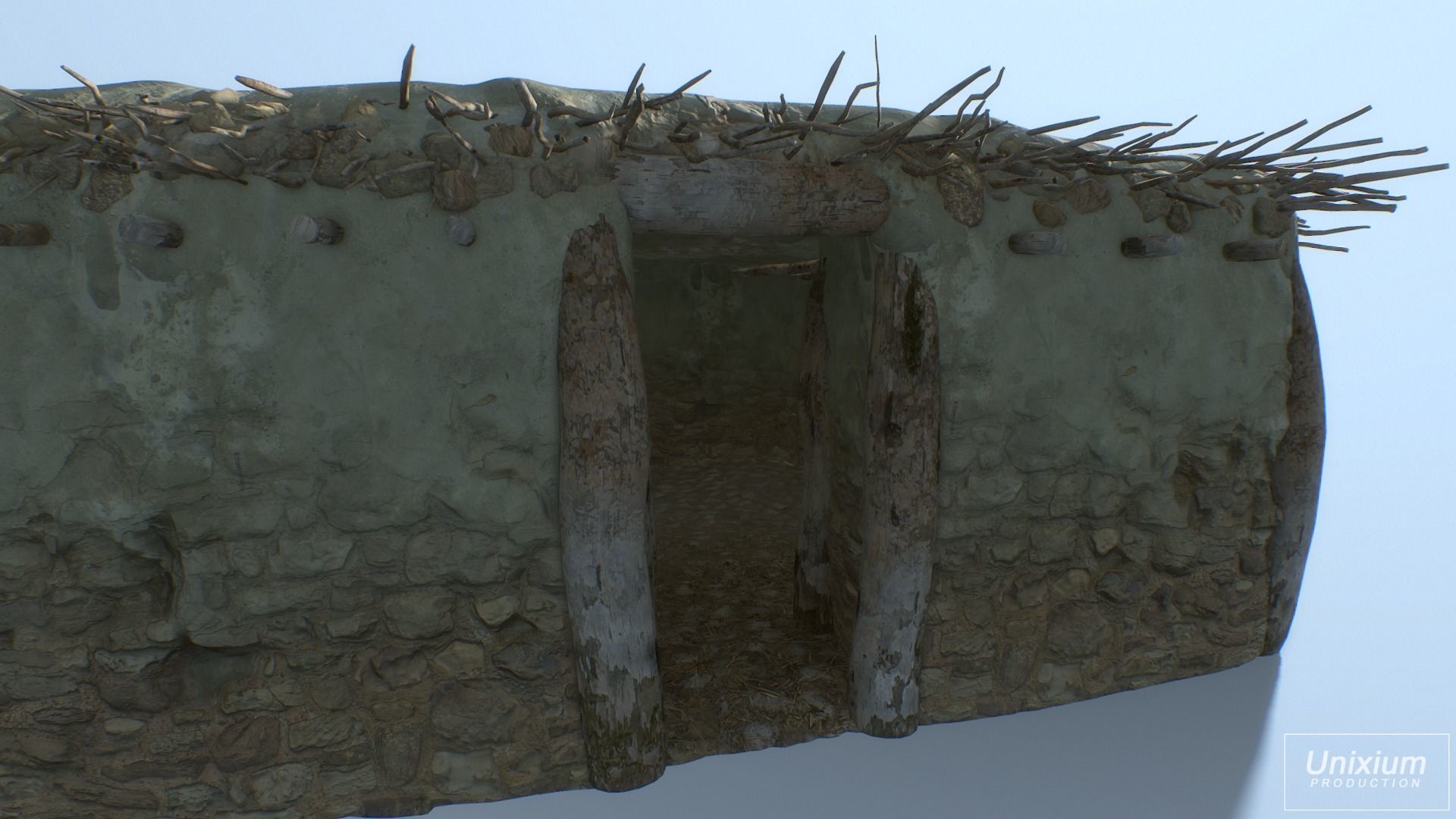 Ancient Greek House Low-poly 3D model_9