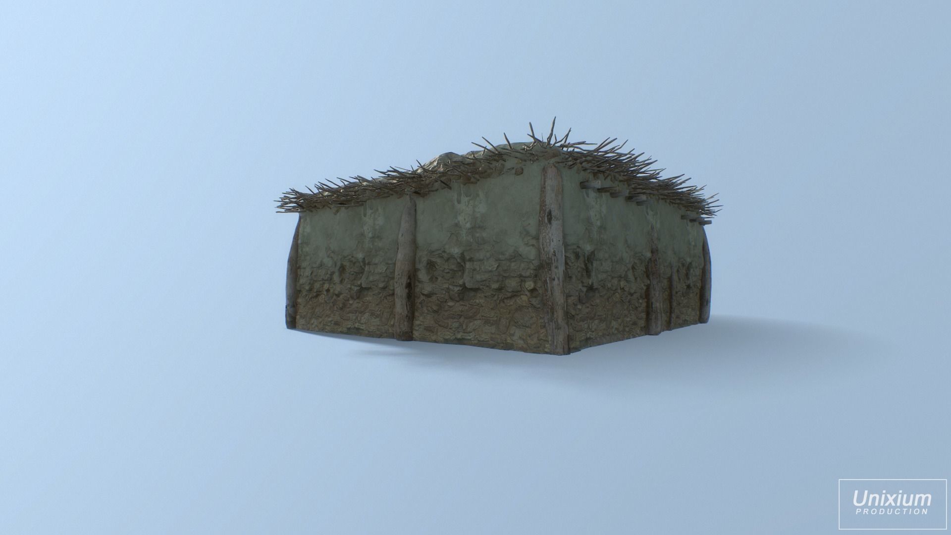 Ancient Greek House Low-poly 3D model_5