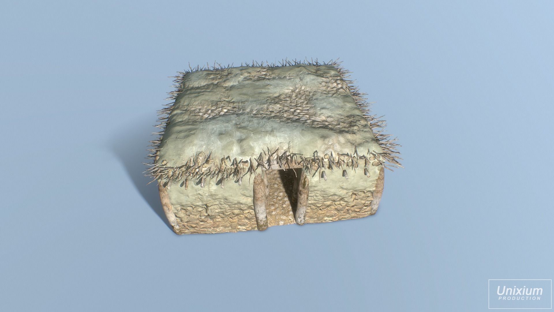 Ancient Greek House Low-poly 3D model_7