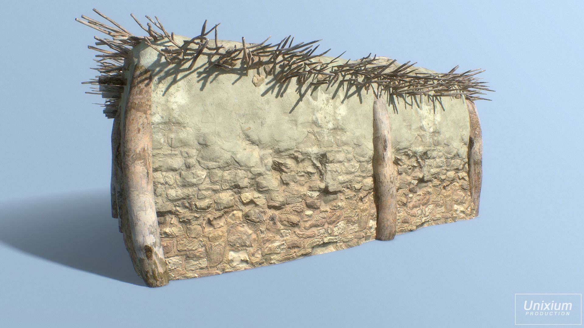 Ancient Greek House Low-poly 3D model_11