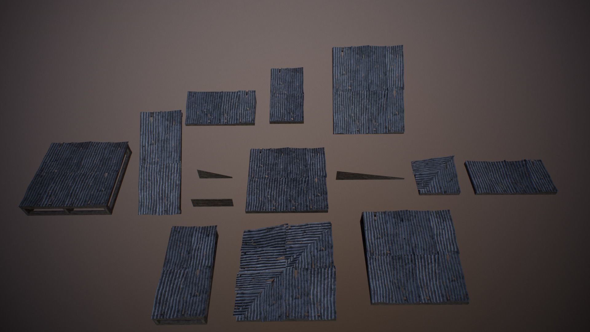 Modular Junk House Kit Low-poly 3D model_26