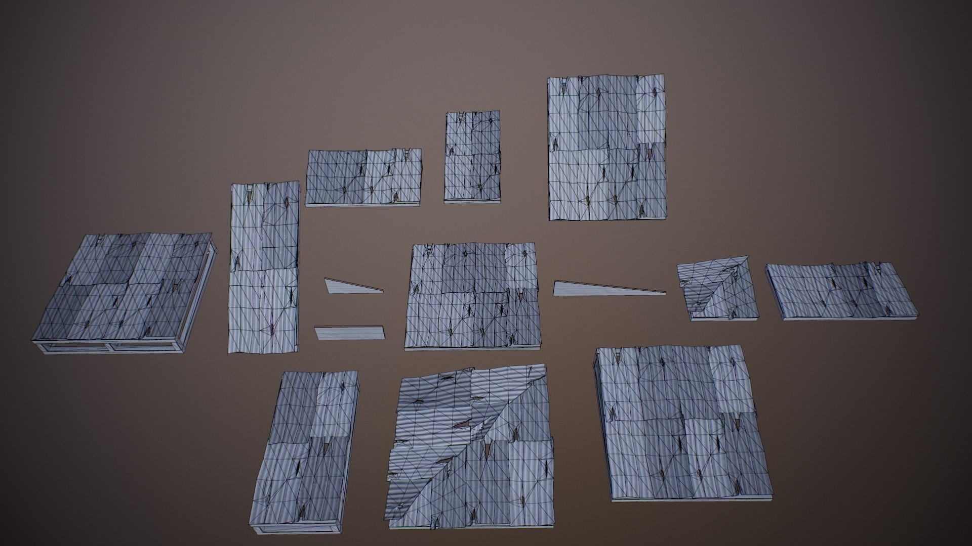 Modular Junk House Kit Low-poly 3D model_27