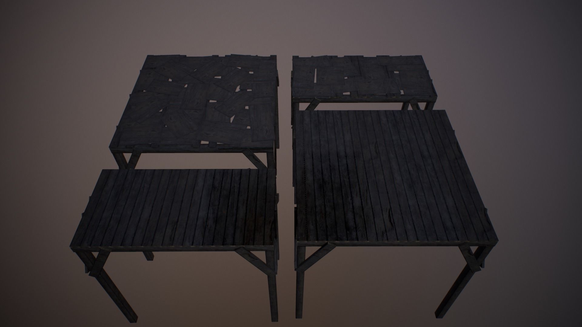 Modular Junk House Kit Low-poly 3D model_12