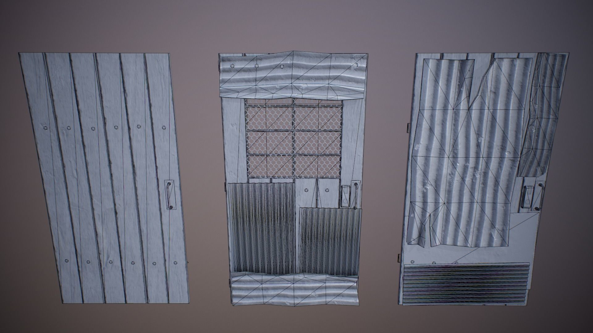 Modular Junk House Kit Low-poly 3D model_15