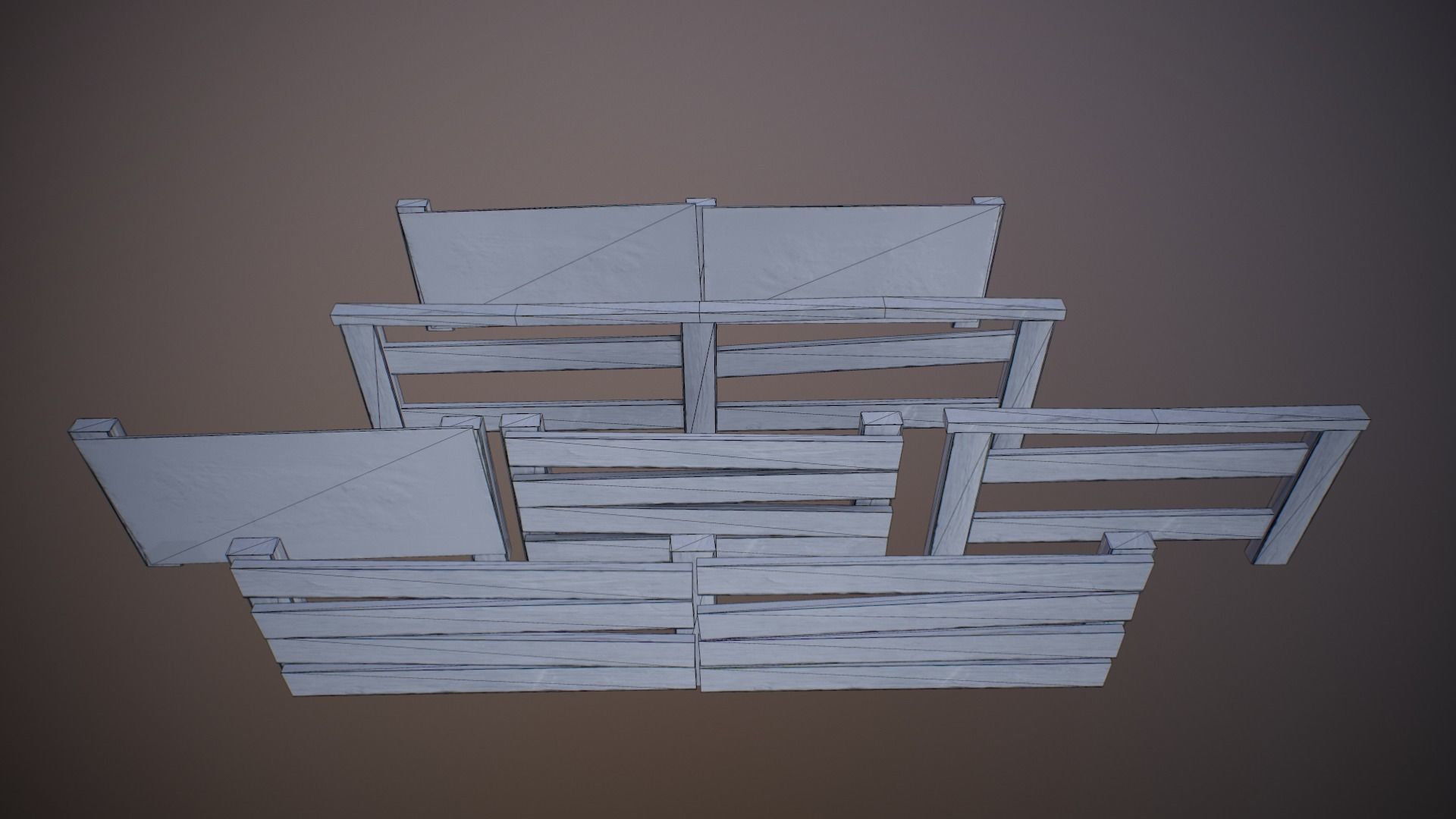 Modular Junk House Kit Low-poly 3D model_25