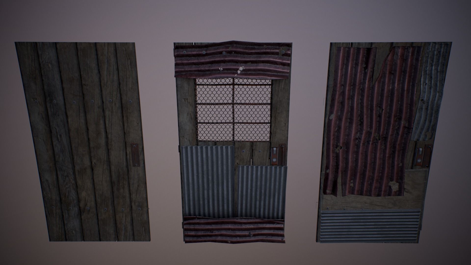 Modular Junk House Kit Low-poly 3D model_14