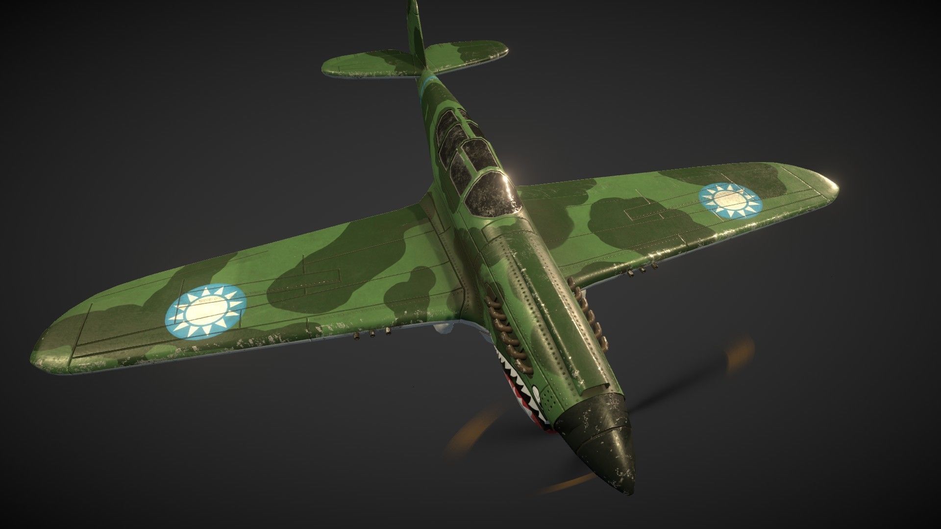 3D model Curtiss P-40 Warhawk VR / AR / low-poly | CGTrader