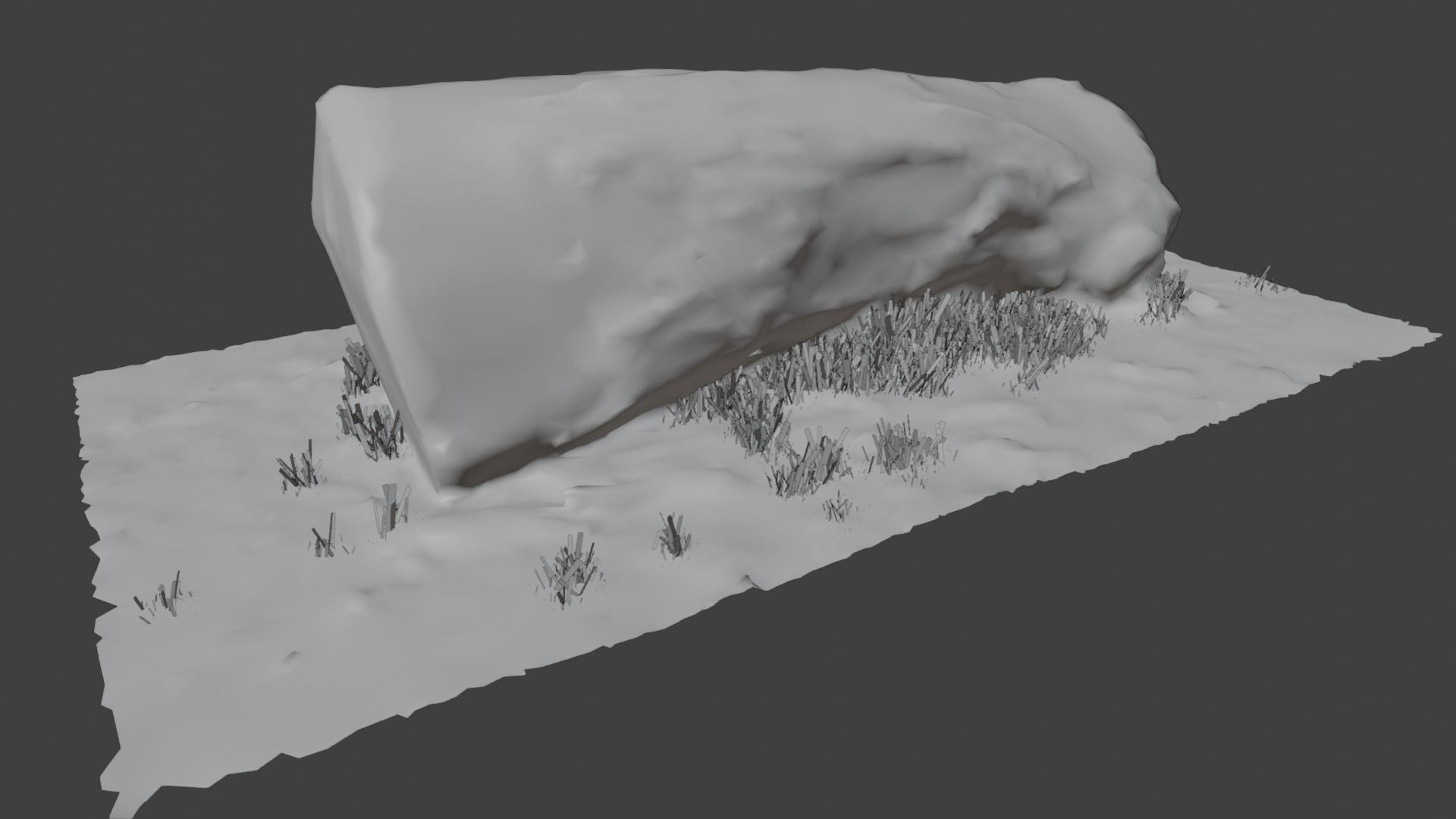 Tree log Low-poly 3D model_2